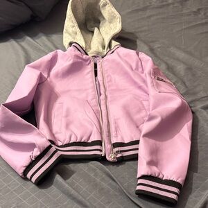 Kids Pink Hooded Jacket